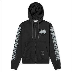 ✨HP✨ OFF-WHITE Industrial Black Zip Hoodie FW2020